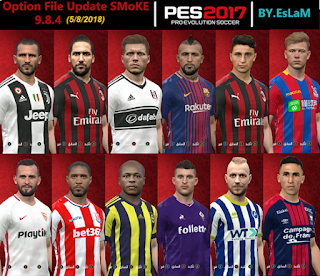 تحديث انتقالات PES 2017 باتش PES Smoke 9.8.4 بتاريخ 5-8-2018