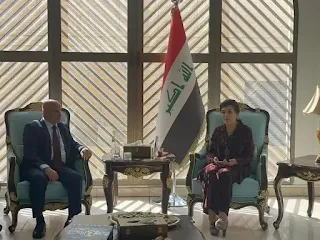 سفيرة العراق لدى المملكة العربية السعودية تستقبل مستشار رئيس الوزراء العراقي لشؤون حقوق الإنسان والوفد المرافق له