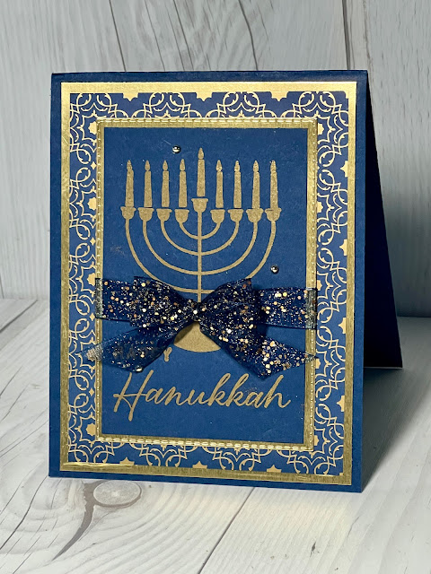 Hanukkah card using Stampin' Up! Celebrate The Miracle
