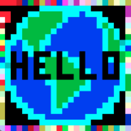 "Hello world" được viết bằng Piet
