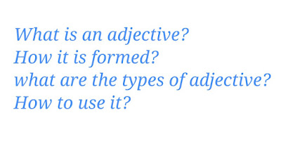 adjective, adjective definition, adjective example,