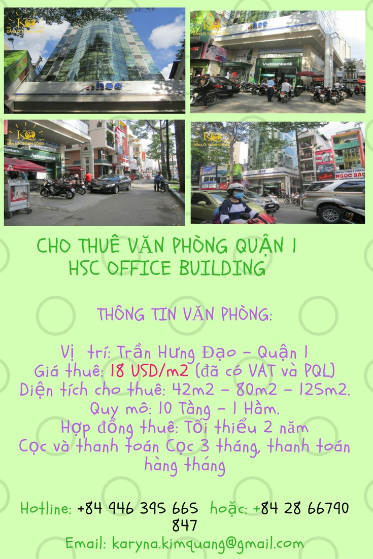 Cho thuê văn phòng quận 1 HSC Office building