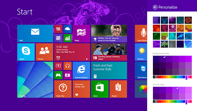 Cara Merubah Background Menu Start Windows 8.1.0