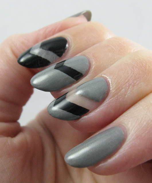 Chevron Negative Space Nails