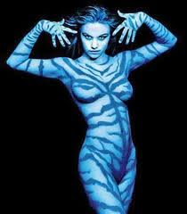 Popular Body Painting at Club Blue