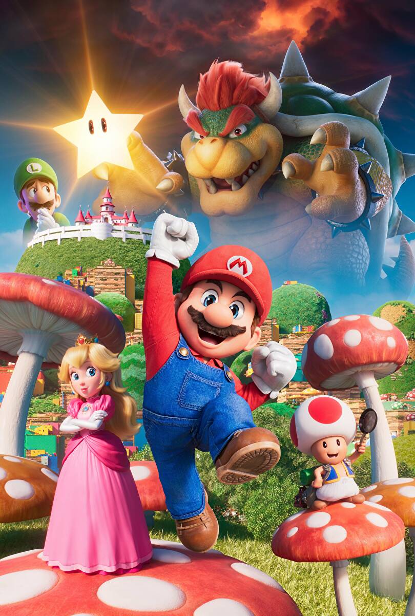 Super Mario Bros.”: Mario, Luigi, Princesa Peach e mais estampam novo  cartaz do filme