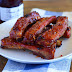 Salivating with grilled pork ribs