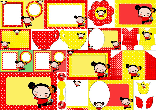 Pucca: Invitaciones para Imprimir Gratis.