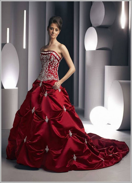 impressive-christmas-wedding-dress-silver-embroidery-on-pure-red-color