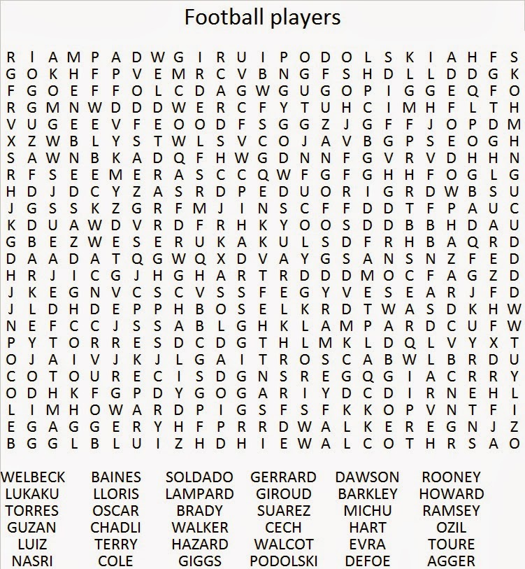 daily wordsearches olivers word search for famous footballers
