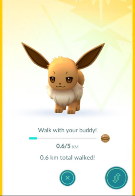 Chọn Eevee làm Buddy