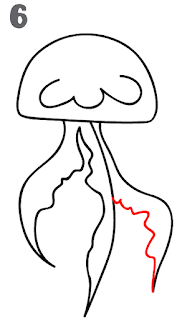 طريقة رسم قنديل البحر