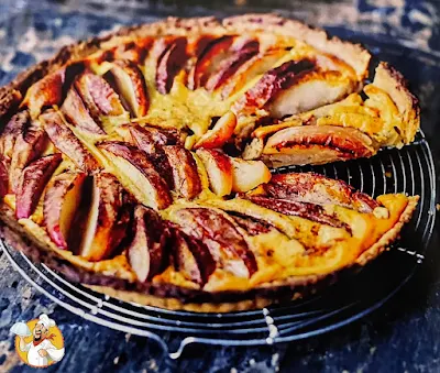 Tarte aux poires et au comté