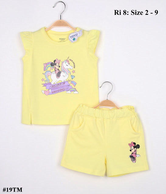 Bộ Short bé gái in Mickey Size lớn