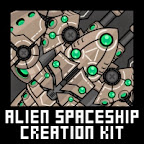 Alien Spaceship Modular Sprite