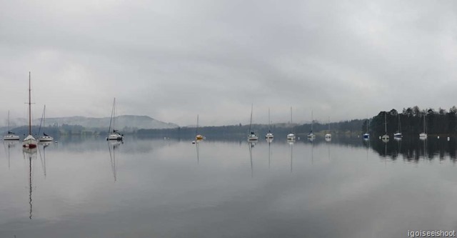 View of Lake Windermere from Borrans Park, Ambleside, Lake District