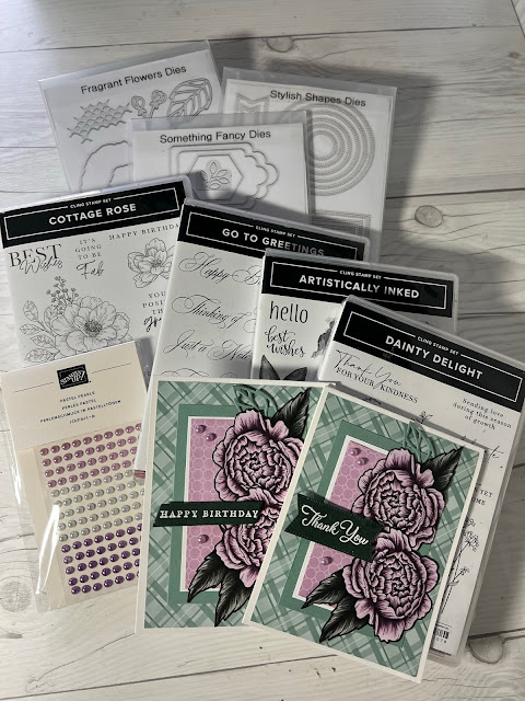 Stampin' Up! Stamps and Dies that can be used to create elements for greeting cards