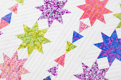 Close up of Starfall by Canuck Quilter Designs