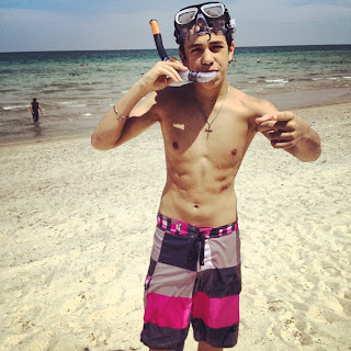 Shirtless Austin Mahone in Miami Florida 2012