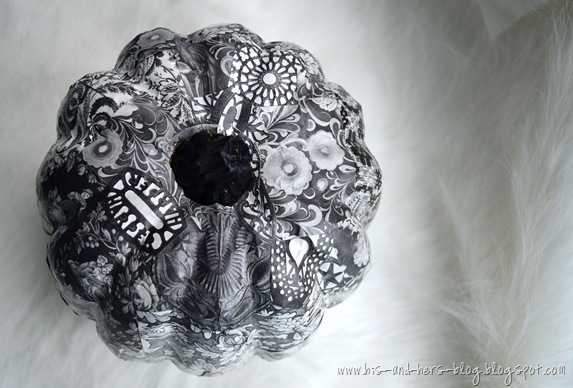 mod podge a fake pumpkin (2)