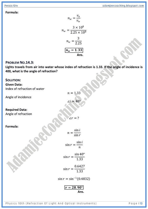 refraction-of-light-and-optical-instruments-solved-numericals-physics-10th