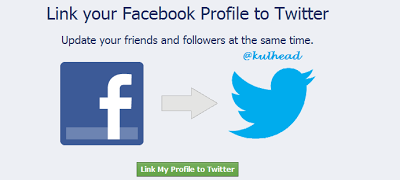 www.kulhead.blogspot.com how to link Facebook to Twitter