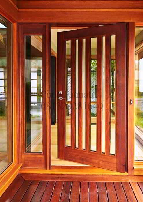  40 model  desain pintu  utama rumah  minimalis contoh gambar