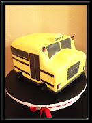 Well here it is, my first ever school bus cake. I'm not afraid to admit that . (school bus cake)