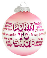 born to shop christmas bauble