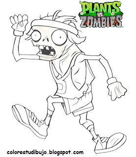 Zombie atleta para colorear