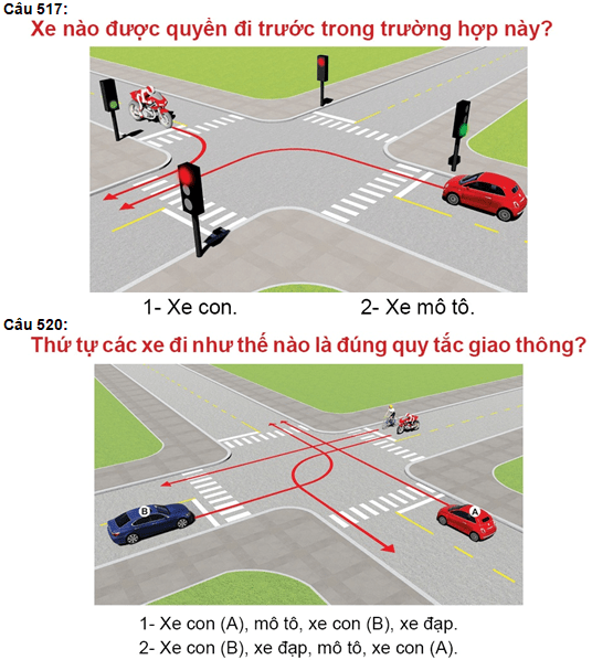 bộ 450 câu hỏi sát hạch bằng lái mô tô hạng A2_3