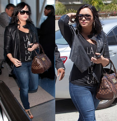 Demi Lovato llega al aeropuerto LAX para tomar un vuelo fuera de la ciudad