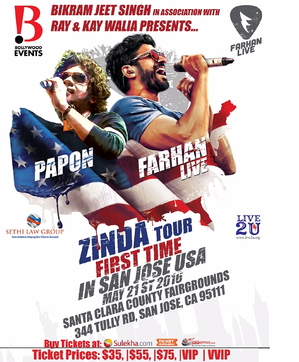  Farhan Akhtar with Papon Live Concert in San Jose