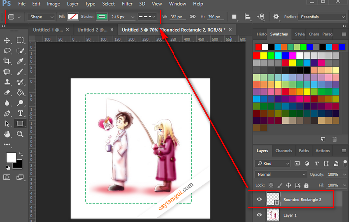 Hướng dẫn vẽ nét đứt và tạo viền nét đứt trong Photoshop