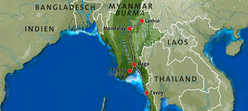 Myanmar railway backbone