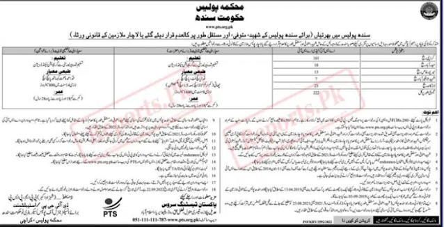 Latest Government Jobs in Sindh Police 2022 - Apply Now
