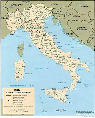 Mappa di Italia Mondo Regionale