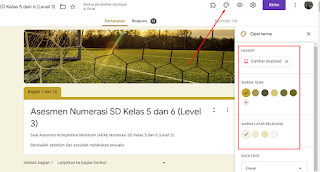 tampilan kuis google forms