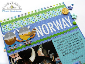 Doodlebug Design Dragon Tales Vikings Norway Layout by Mendi Yoshikawa