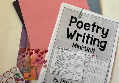 Image of poetry writing mini-unit  in blog post titled 20 End of the Year Activities for Upper Elementary Classrooms: Perfect for After Testing!