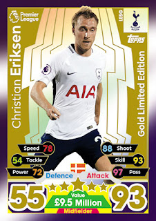 Topps Match Attax 2017-2018 Tottenham Hotspur Set