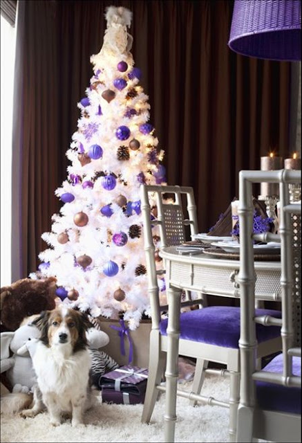 amethyst in home design holiday decorating white and purple