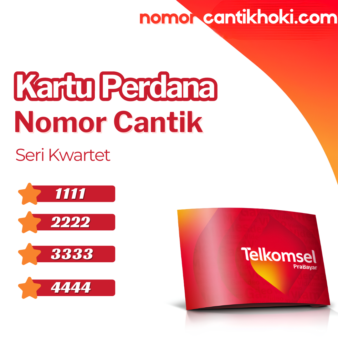 Nomor Cantik As dan Loop 1111 2222 3333 4444 Telkomsel Prabayar