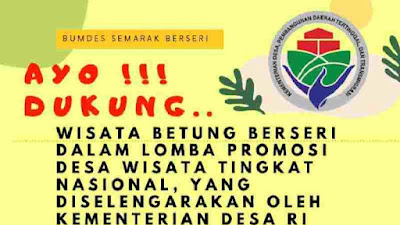 Mat Kanta S.sos," Mari Dukung Wisata Betung Berseri Desa Sumber Rahayu di Aplikasi Desa Wisata Nusantara". 