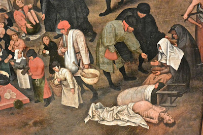 Pierre Brueghel l'Ancien : le combat de carnaval et carême : du côté deCarême (détail)