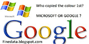 GOOGLE LOGO Vs MICROSOFT LOGO both logo has same colours (windows logo)