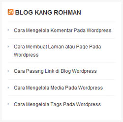 widget RSS wordpress