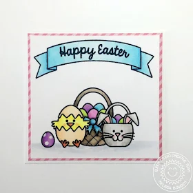 Sunny Studio: A Happy Easter Card by Melissa Bowden (using A Good Egg & Sunny Borders stamps).