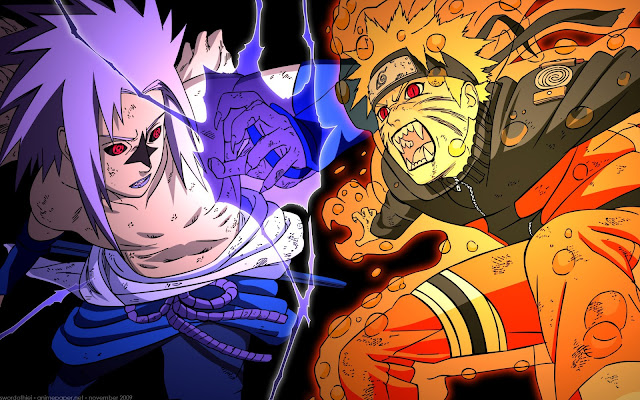 Sasuke Curse Mode, Naruto Kyuubi Cloak Mode Wallpaper