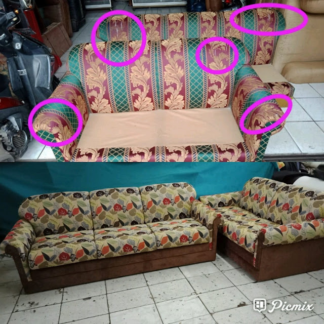 Replacing sofa fabric 